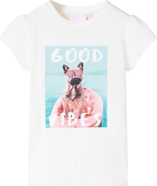 Image du produit VidaXL T-shirt enfant Ecru 140,Matière : 95% coton. 5 (140)