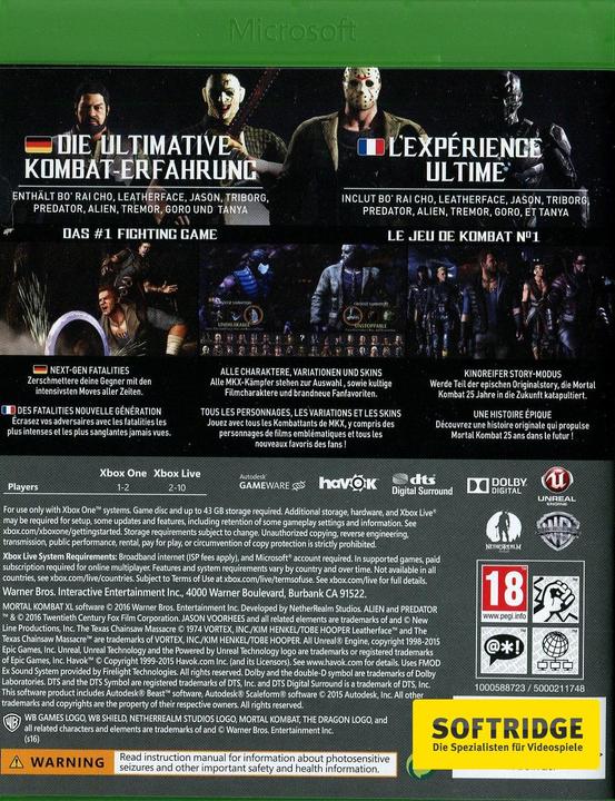Actual product image WB Mortal Kombat XL (Xbox One X, Xbox Series X, Multilingual)