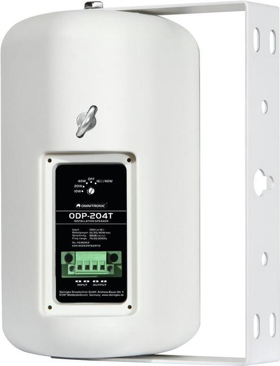 Actual product image Omnitronic ODP204T installation loudspeaker 00V 2x (1x 80 W)