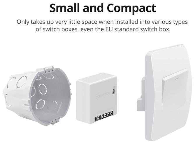 Actual product image Sonoff Mini R2 (Switch actuator)