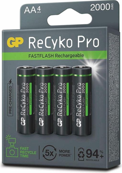 Immagine prodotto GP Batteries ReCyko Pro AA/Mignon (4 pz., AA, 2000 mAh)