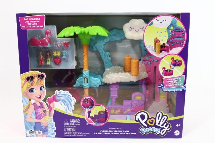 Produktbild Polly Pocket Pollyville Flamingo-Spass Autowaschanlage