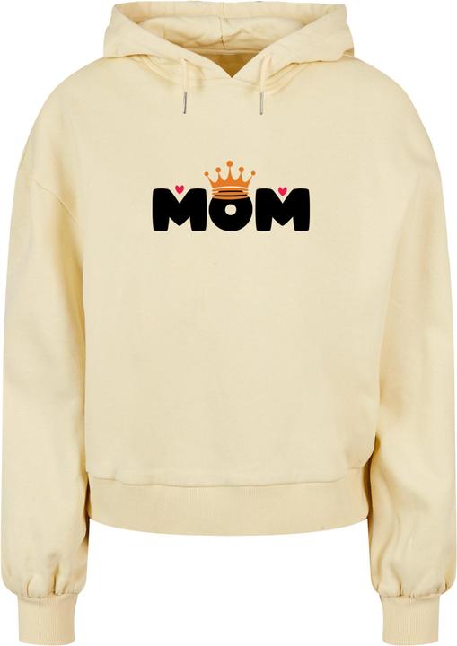 Merchcode Ladies Mothers Day - Queen Mom Organic Oversized Hoody - 112747