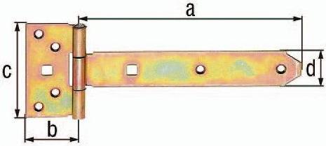 Immagine prodotto Alberts Erpice trasversale tipo 124 leggero, 400 x 33 mm zincato, strato spesso passivato (1 pz.)
