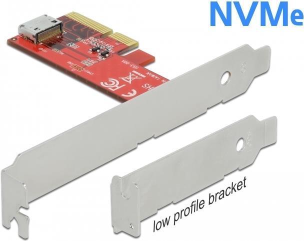 Actual product image Delock PCI E x4 4.0, 1x OCuLink SFF-8612, NVMe 1.2 (PCIe)