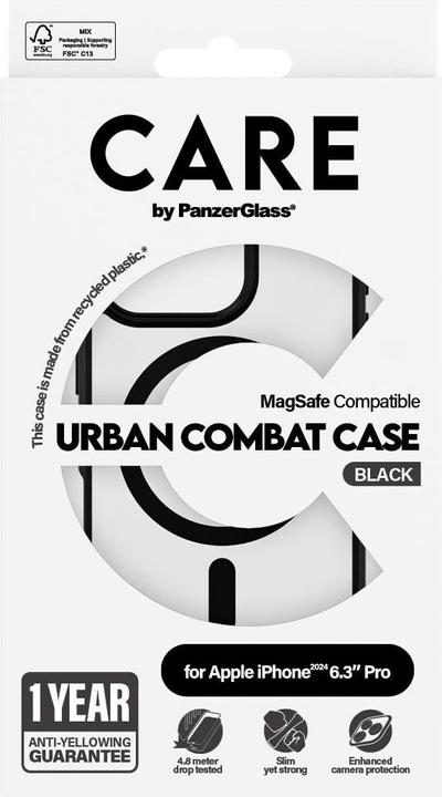 Immagine prodotto PanzerGlass CARE by PG UrbCom BLK MagS iPhone16P 6.3 (Apple iPhone 16 Pro)