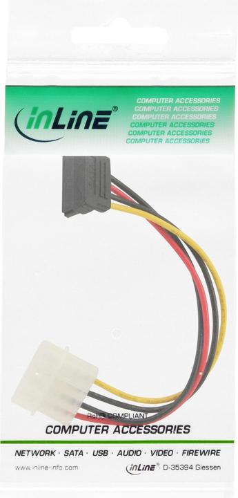 Immagine prodotto InLine Cavo adattatore di alimentazione SATA a 4 pin Molex angolato in basso