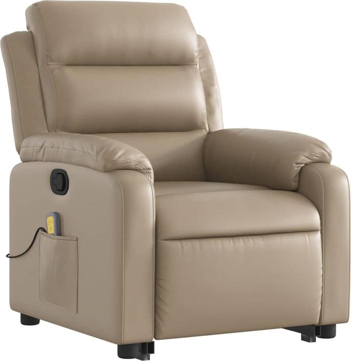 VidaXL Massagesessel mit Aufstehhilfe Fernsehsessel Relaxsessel Kunstleder