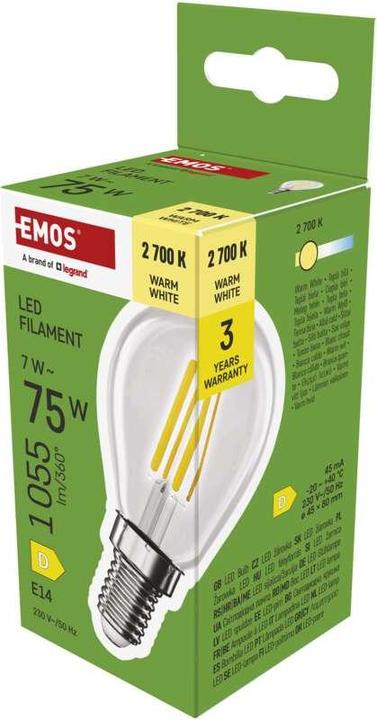 Actual product image Emos LED lamp Filament Mini Globe (E14, 7 W, 1055 lm, 1 x, D)