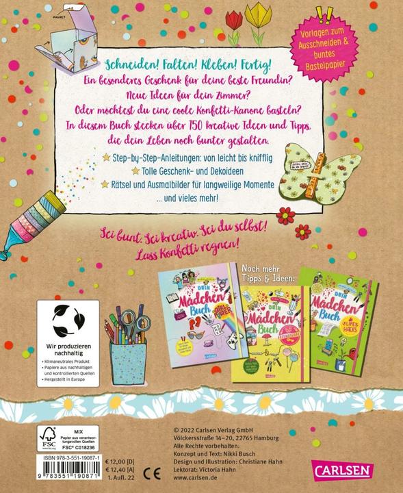 Produktbild Dein Mädchenbuch: Sei kreativ (Deutsch, Nikki Busch, Christiane Hahn, 2022)