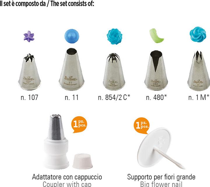 Immagine prodotto Decora Set di ugelli per tubature da 7 pezzi (Effusore)