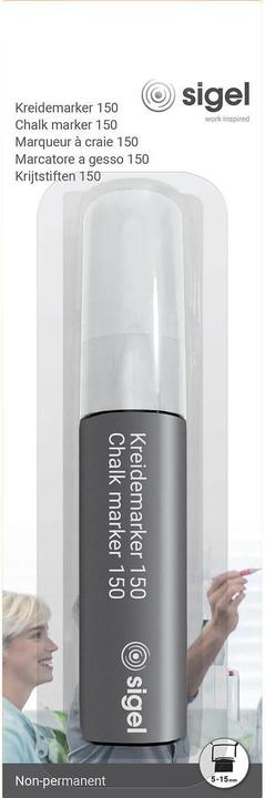 Sigel Kreidemarker 150 Weiss (Weiss, 15 mm, 1 x)