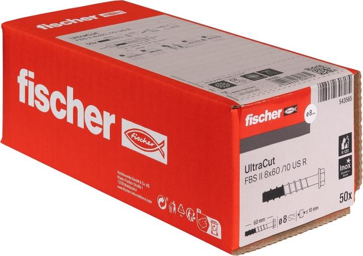 Image du produit Fischer FIS 543565 ULTRACUT FBS II 8x60 10/- US A4 (50 pcs)