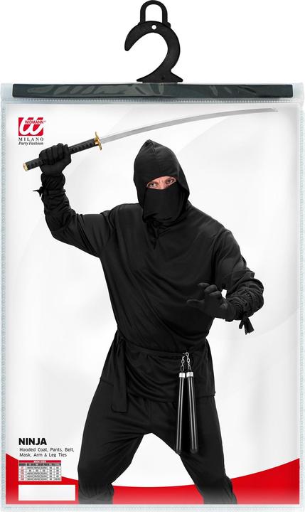 Actual product image Widmann Black Ninja Fighter costume for men (S)