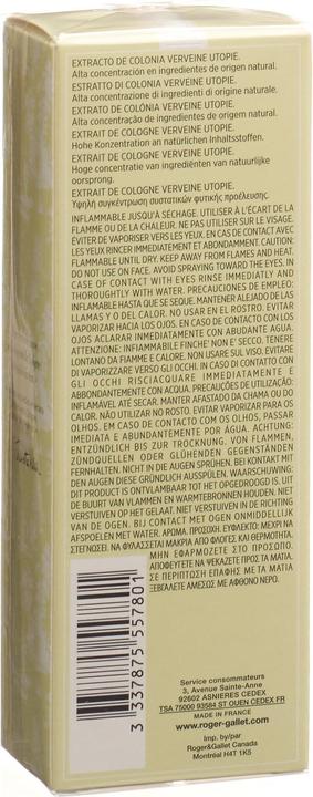 Image du produit Roger & Gallet Verveine Utopie by Extrait De Cologne Spray 100 ml (Eau de cologne, 100 ml)