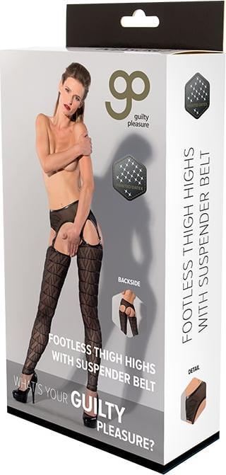 Actual product image Guilty Pleasure Gp Printed Thigh Highs With Suspender S (S)