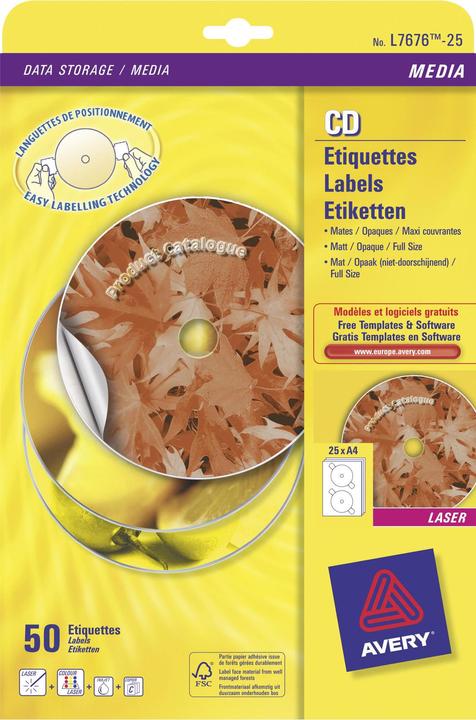 Produktbild Avery CD-Etiketten SuperSize