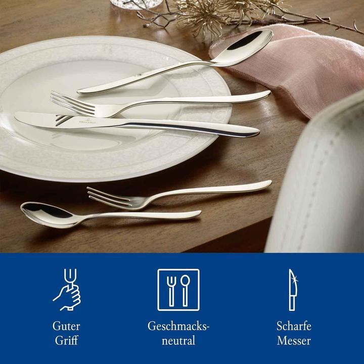 Produktbild Villeroy & Boch SoftWave Tafelbesteck für 12 Personen (60 Stück, Besteck Set)