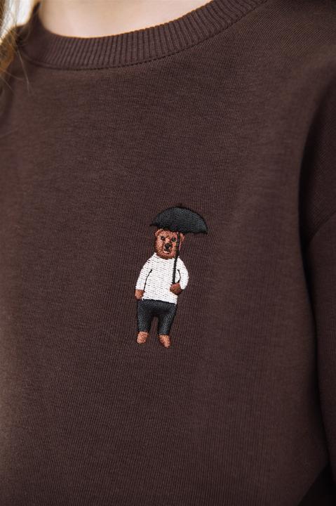 Image du produit Hebe Sweat-shirt chaud avec ours brodé (80)