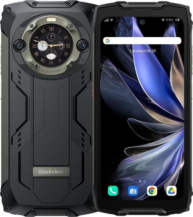 Actual product image Blackview Smartphone BV9300 Pro 15080 mAh 12/256 Czarny (256 GB, Black, 6.70", 64 Mpx)