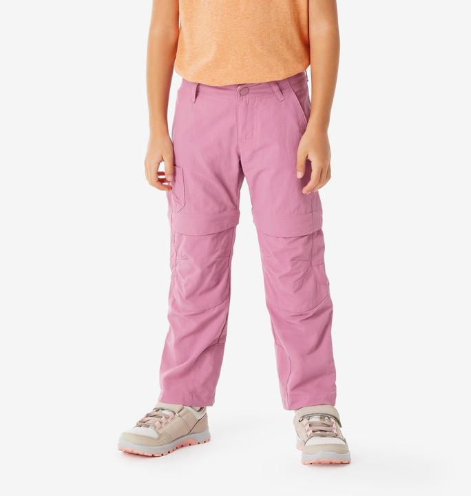 Immagine prodotto Quechua Zip-Off-Hose MH500 Kinder Gr. 92–116 Bergwandern rosa (98, 104)