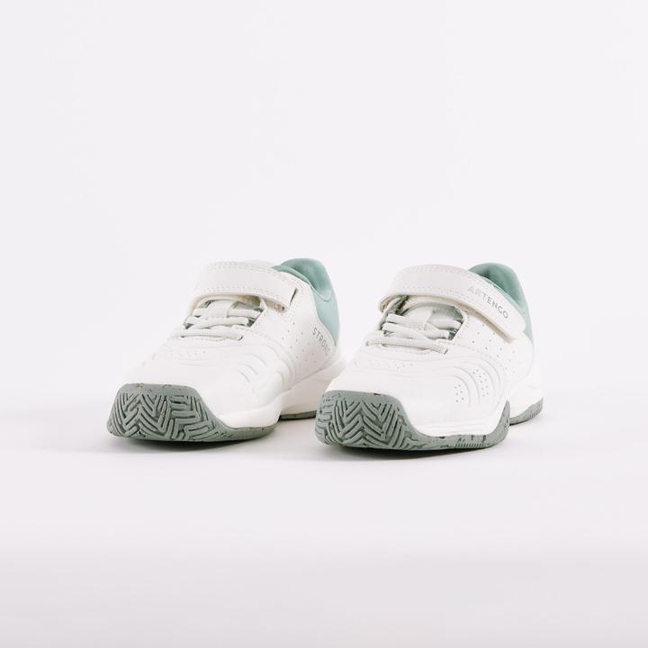Actual product image Kuikma Kinder Tennisschuhe mit Klettverschluss - TS Strong Kd weiss (33)