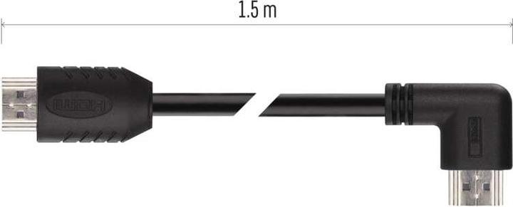 Actual product image Emos High Speed HDMI cable 2.0 A male - A male 90° 1.5m (1.50 m, HDMI)