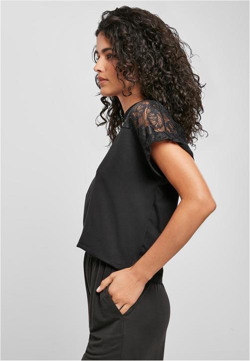 Actual product image Urban Classics Ladies Short Oversized Lace Tee (XL)