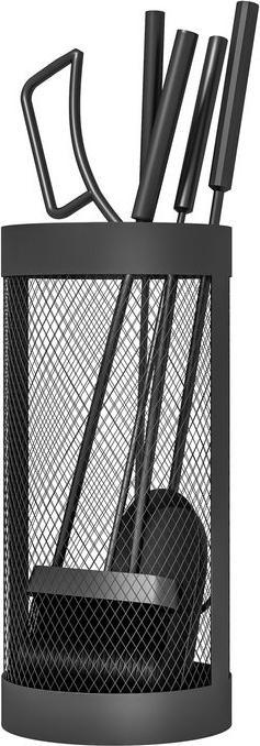 Actual product image Swisshandel24 Kaminbesteck Set Kaminzubehör mit Besen, Schaufel, Zange, Schürhaken und Korb