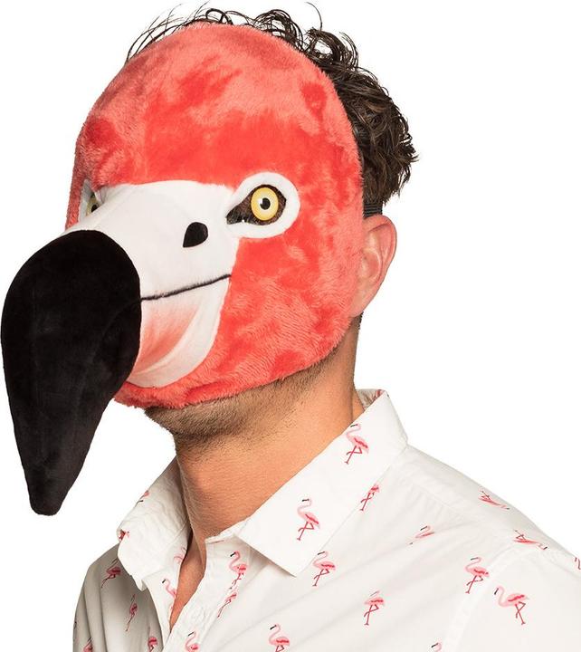 Produktbild Boland Plüsch-Gesichtsmaske Flamingo