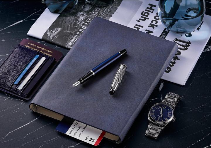 Immagine prodotto Waterman Penna stilografica Expert DeLuxe Blue C.C. (F-blu) (Blu, Argento, 1 x)