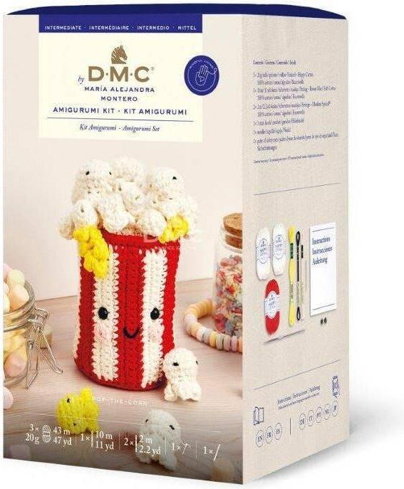 Immagine prodotto DMC Set uncinetto Cable Amigurumi Pop the corn, motivo: Smiley, set