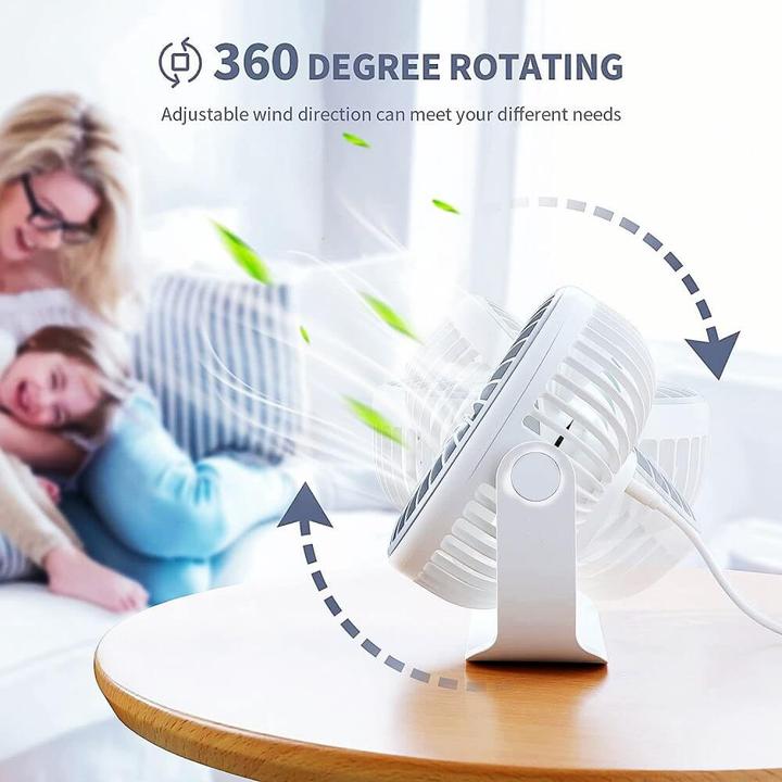 Actual product image Cover-Discount Mini Portable Table Fan Black (50 dB)
