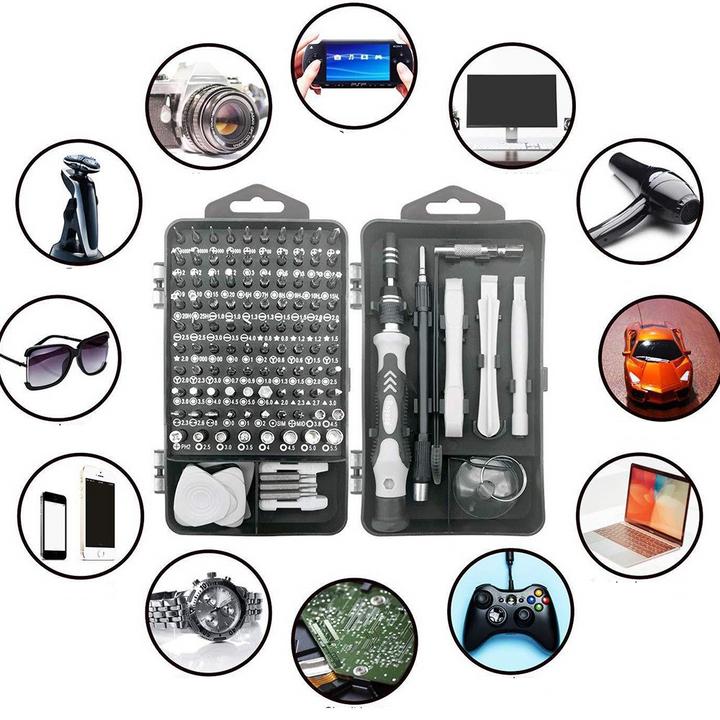 Actual product image Apfelkiste Professional mobile phone repair set - screwdriver & opening tool with storage box