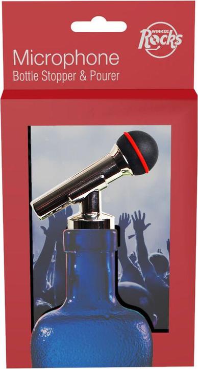 Image du produit Winkee Drinks Markers - Microphone Bottle Stop and Pourer (Bouchon de vin, Verseur de vin)
