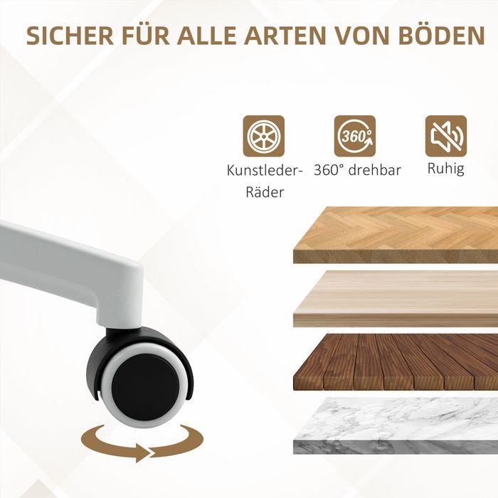 Produktbild Swisshandel24 Bürostuhl mit Kippfunktion, gepolstert Schreibtischstuhl höhenverstellbar Weiss