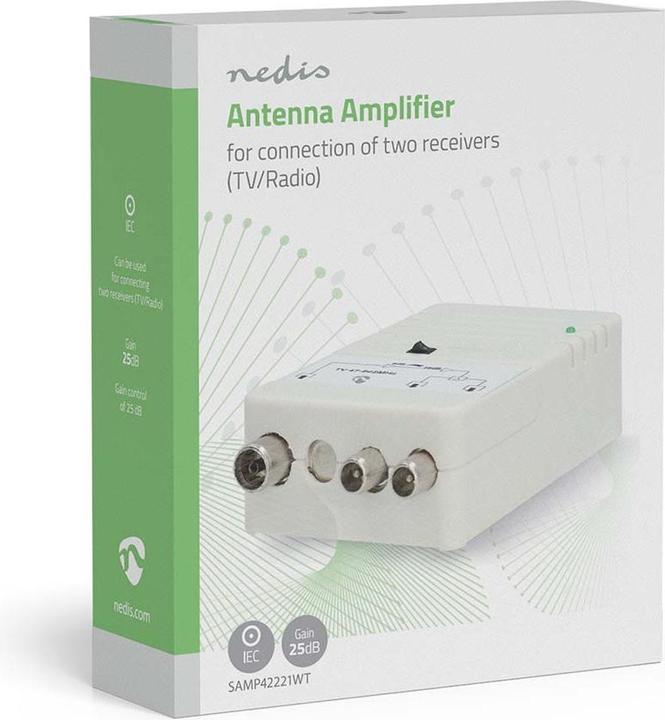 Actual product image Nedis CATV amplifier | Gain dBi (for antenna cable): 25 dB | 47 - 862 MHz | Number of outputs (Amplifier)