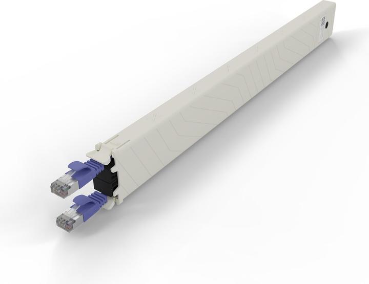 PATCHBOX one / Cassette / 8RU / Cat 6A, STP, 0.8 m, Violett (STP, CAT6a, 0.80 m)