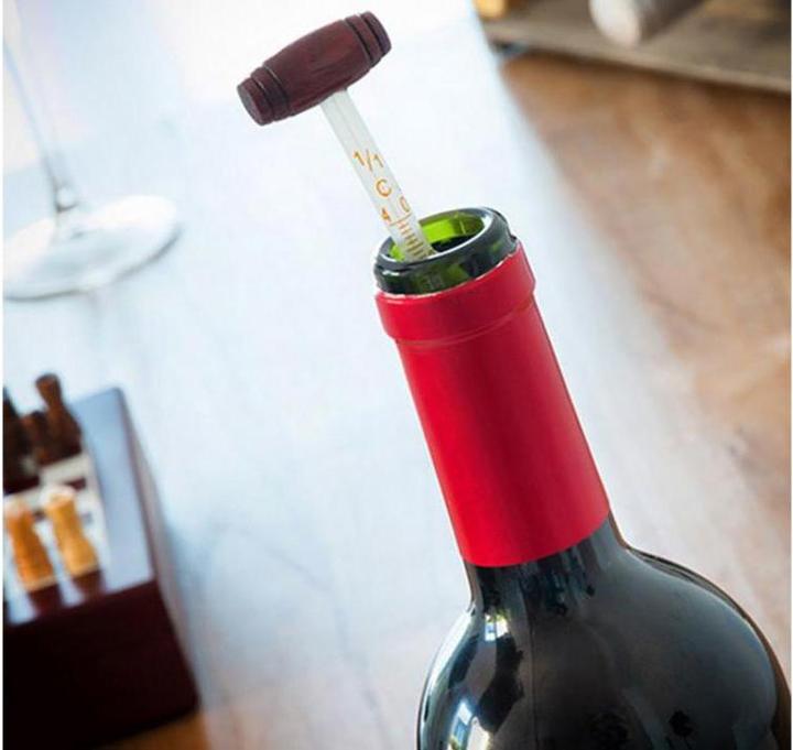 Immagine prodotto Natura Punto Set di accessori per il vino (Chiusura per il vino, Termometro per vino, Anello gocciolante)