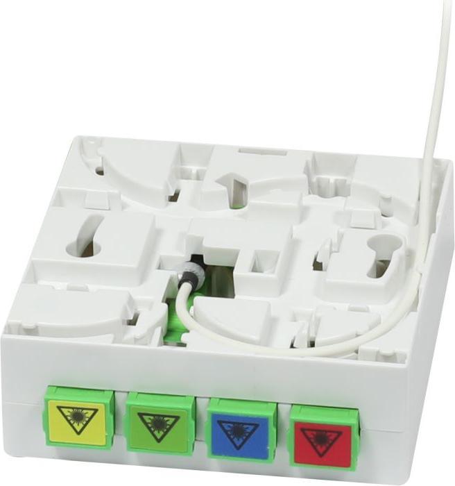 Actual product image Synergy 21 FTTH Compact Box pre-assembled, 4xSCAPC - open end, 40m, 9125u, G,657,A2, 4-