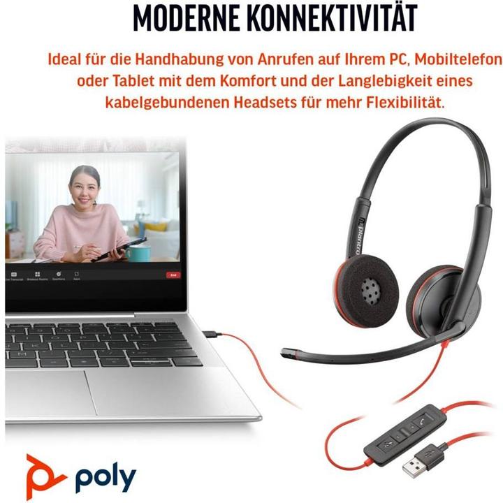 Produktbild Poly BW 3220 USB-C HS +USB-C/A (Kabelgebunden, USB-A)