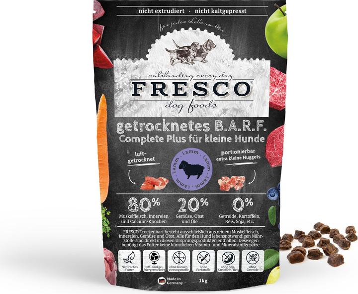Produktbild Fresco Trockenbarf Complete Plus Mini Lamm (Adult, Junior, Senior, 1 Stk., 2500 g)