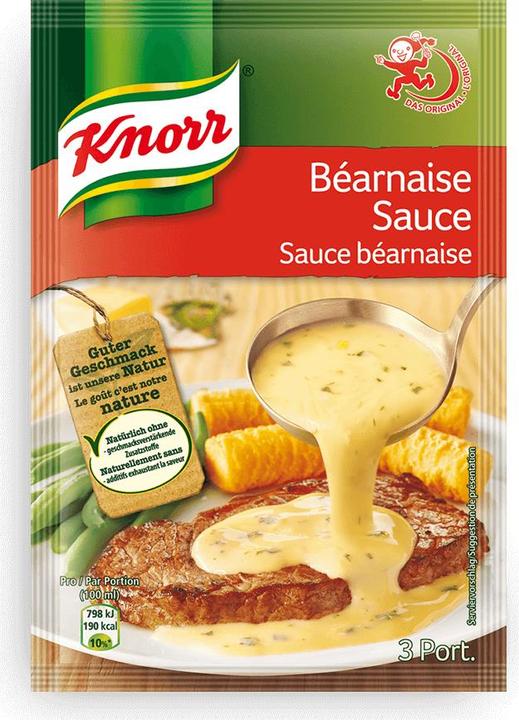 Immagine prodotto Knorr Sacchetto di salsa Béarnaise, godimento cremoso con erbe, salsa Bearnaise ideale con pollame e pesce (23 g)