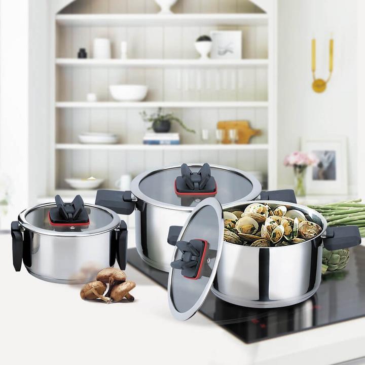 Produktbild Maestro Zestaw garnków 6 elem. MR-3531-6 (24 cm, Pfannenset + Topfset, Edelstahl)