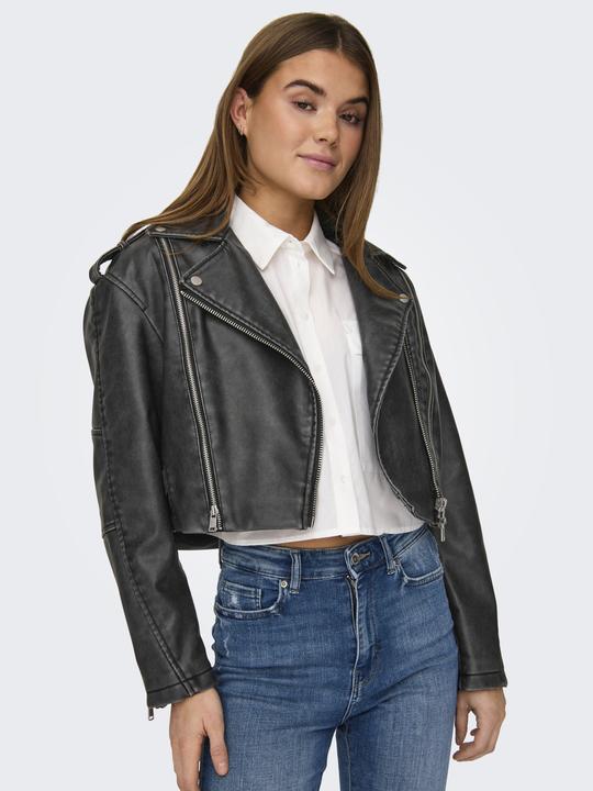 Produktbild Only Bandkragen Ärmelbündchen mit Reissverschluss Bikerjacke Bikerjacke (L)