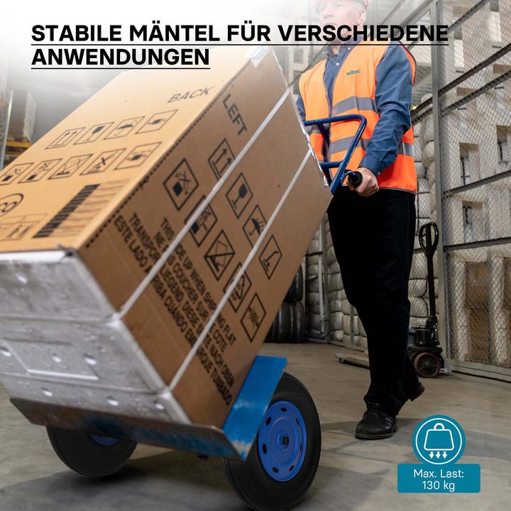 Produktbild Wiltec Reifenmantel 3.50-8 350x100mm 130kg Schubkarre Reifen Rad Mantel Luftrad