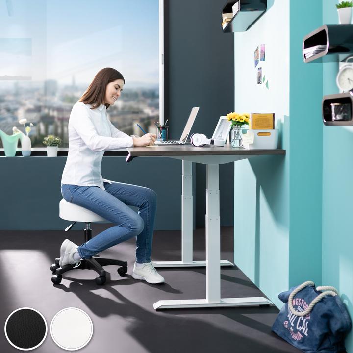 Actual product image tectake Roller stool work stool