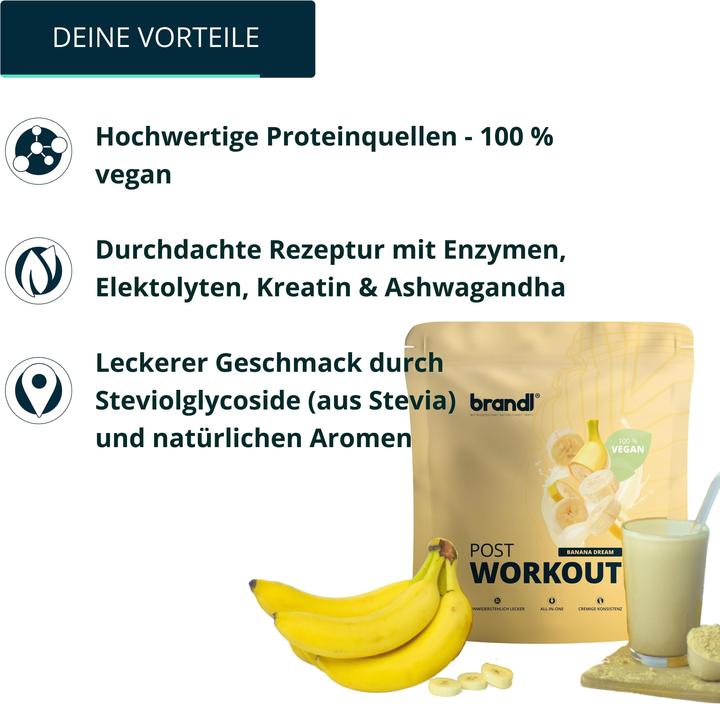 Image du produit Brandl-Nutrition Poudre Post Workout Vegan Banane 1000 g (Banane, 1 pcs, 1000 g)