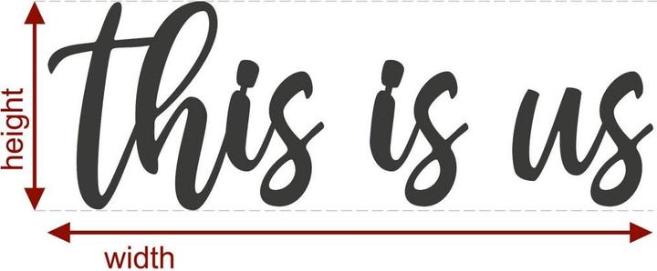 Actual product image Trenddeko Poplar This is us (29 x 10 cm)
