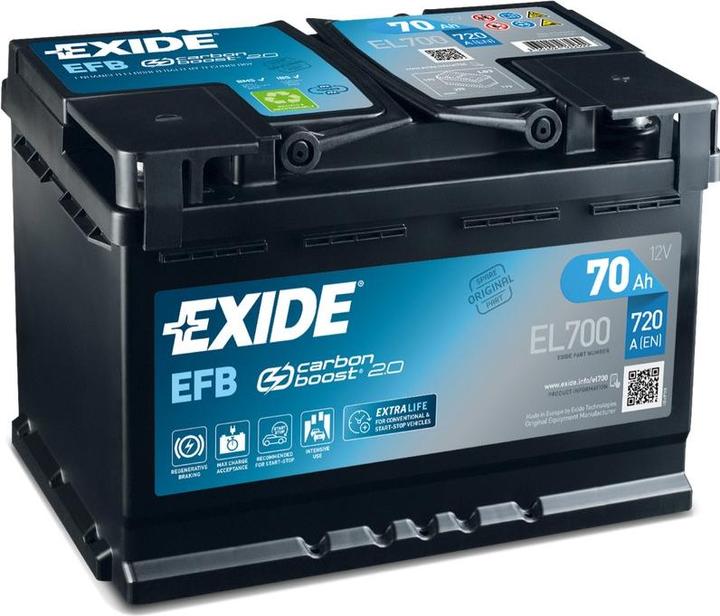 Actual product image Exide Start-Stop EFB (12 V, 70 Ah, 720 A)